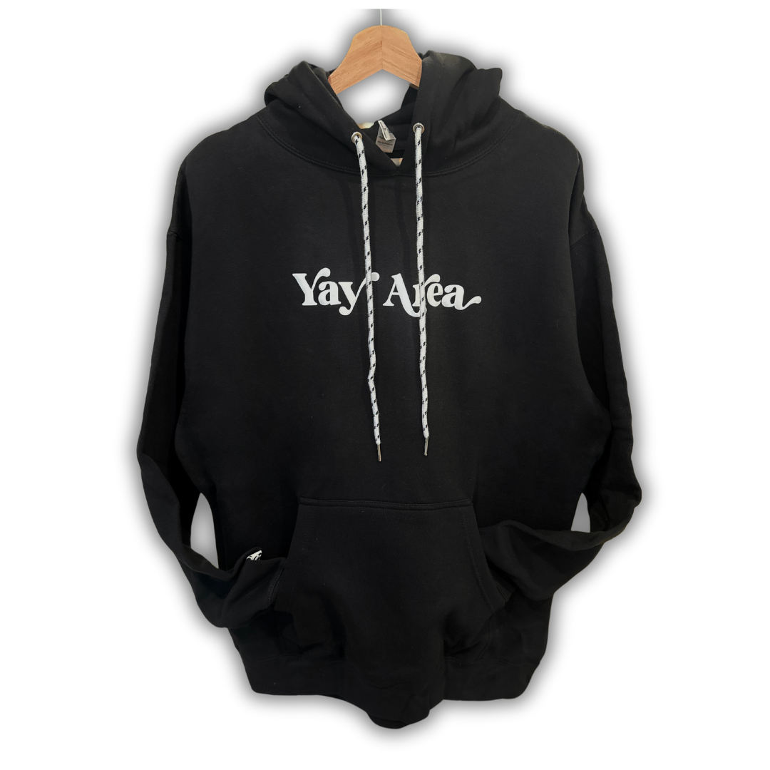 Yay Area Hoodie | Black with Drawstrings